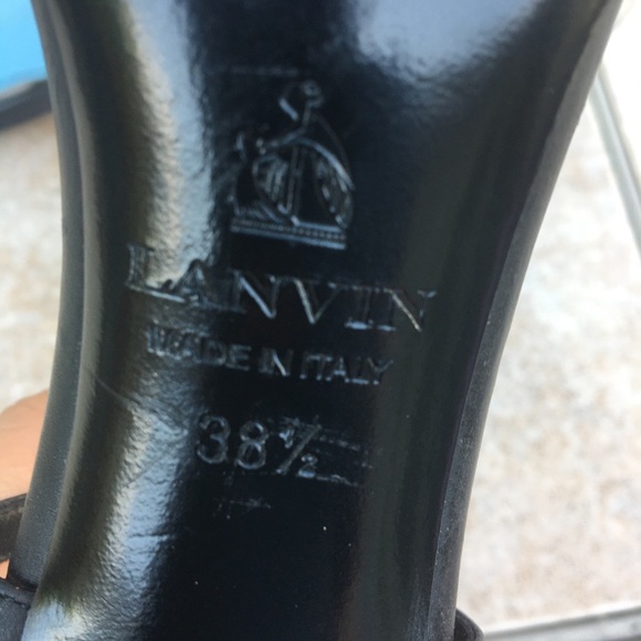 Lanvin Paris black braided sandals 38.5 - Picture 14 of 15